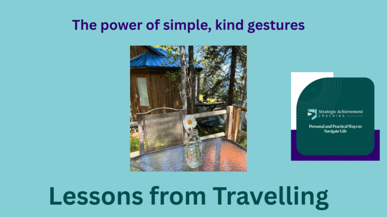Lessons from Travelling. Blog series by Dr Carol McGowan, Founder of Strategic Achievement Coaching
